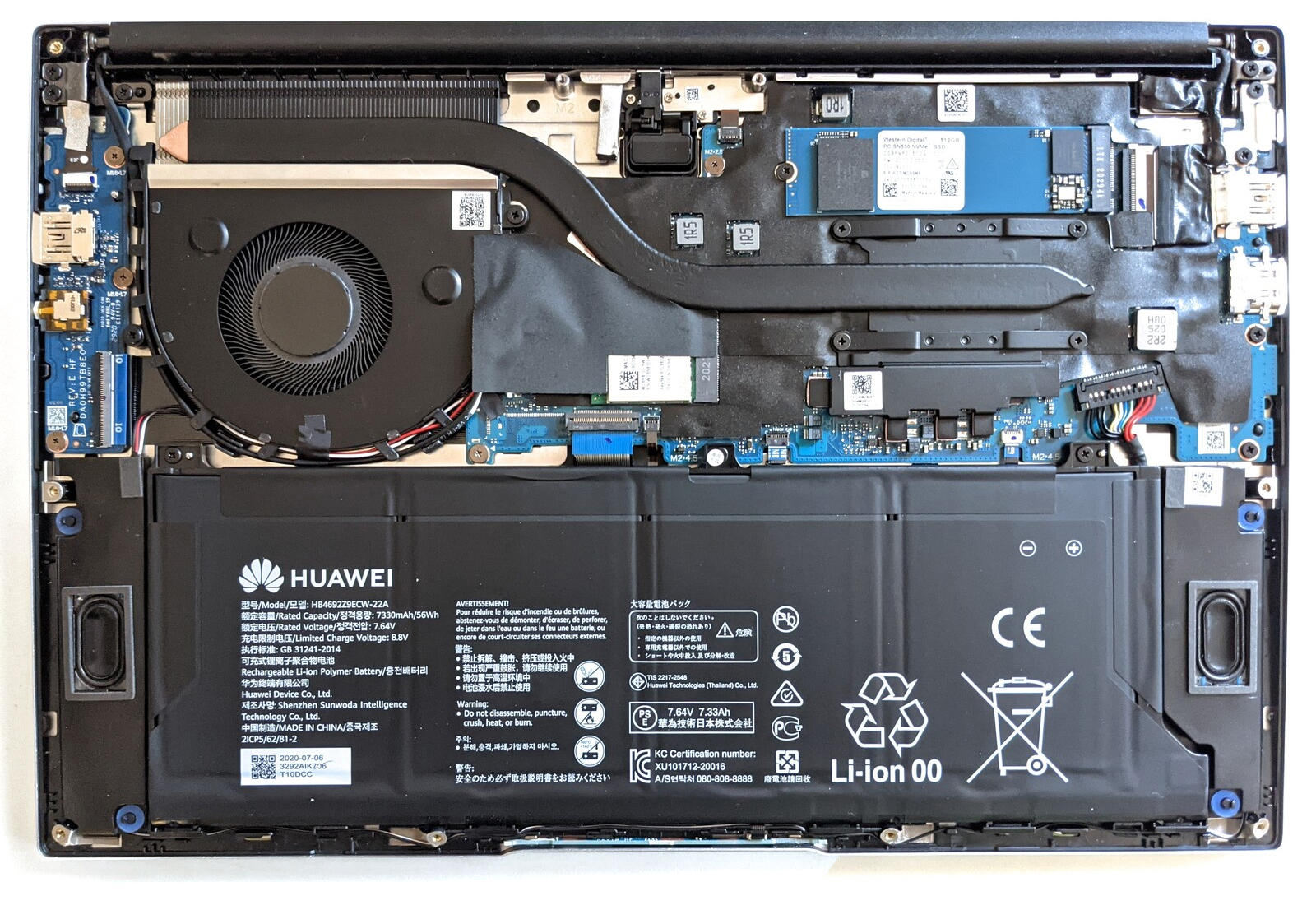 How to replace and fix Honor MagicBook X14 Plus FMI-76 FMI-721 FRB-X FRG-X CPU Fan original 2024 (MagicBook 14 AMD 2020)